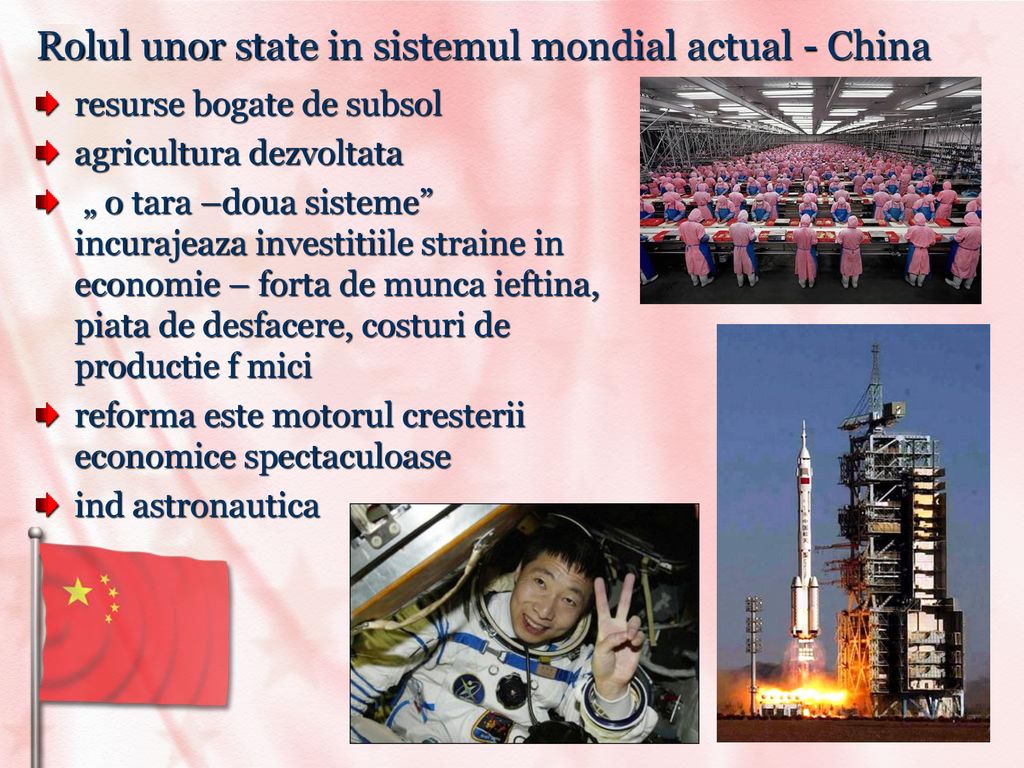 Rolul Unor State In Sistemul Mondial Actual China Ppt Download