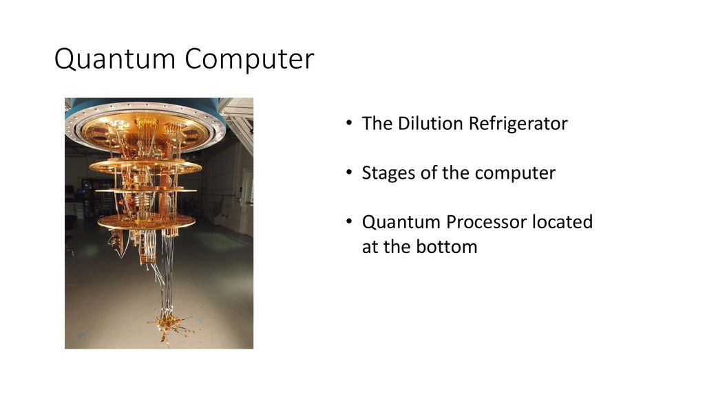 Quantum Computer The Dilution Refrigerator Stages of the computer
