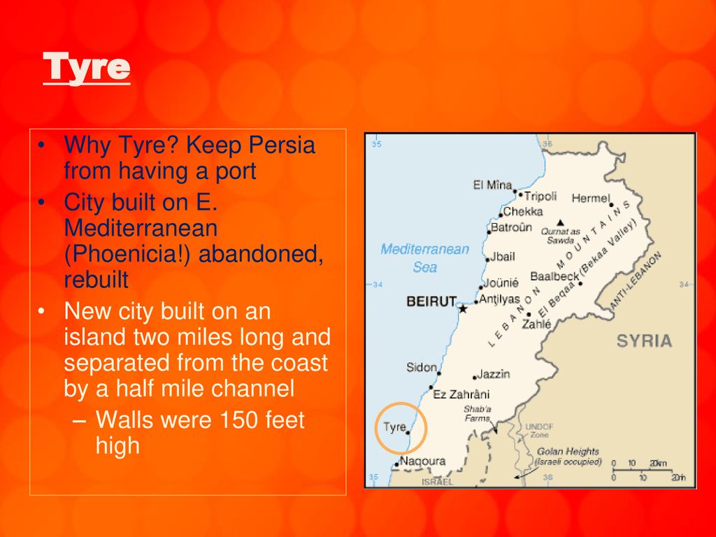 Tyre Why Tyre Keep Persia from having a port