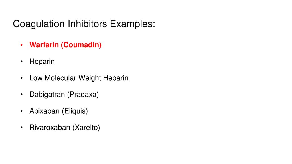 Clinical use of coagulation inhibitors ppt download
