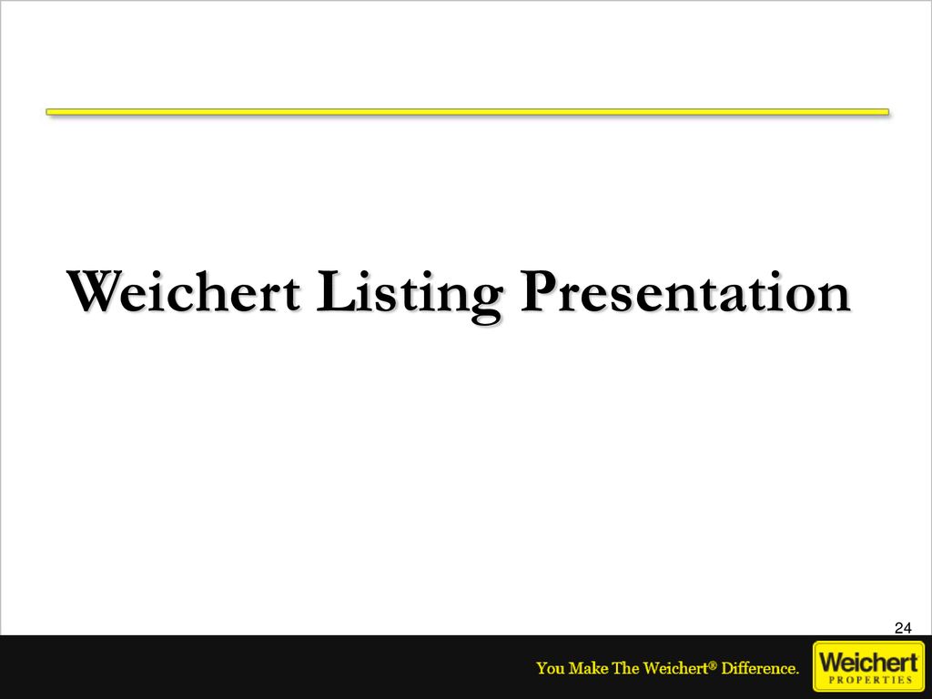 weichert listing presentation