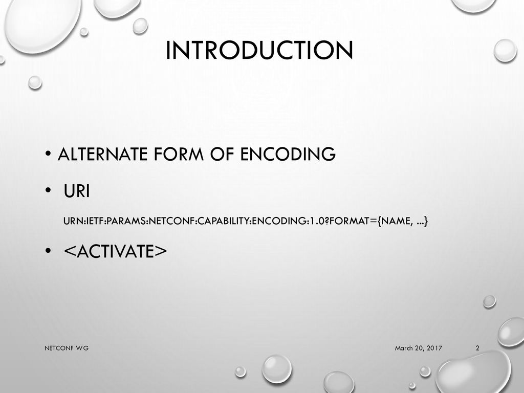 introduction Alternate Form of Encoding URI <activate>