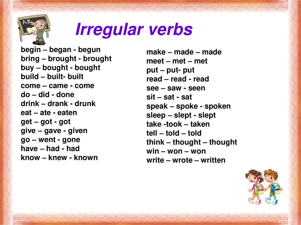 I began перевод. Begin в паст Симпл. Begin past simple форма. Begin began begun. Irregular verbs как begin began begun.