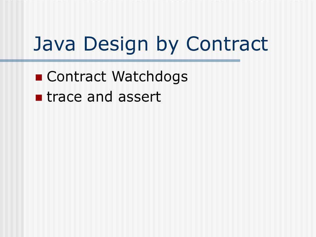 Java Design by Contract