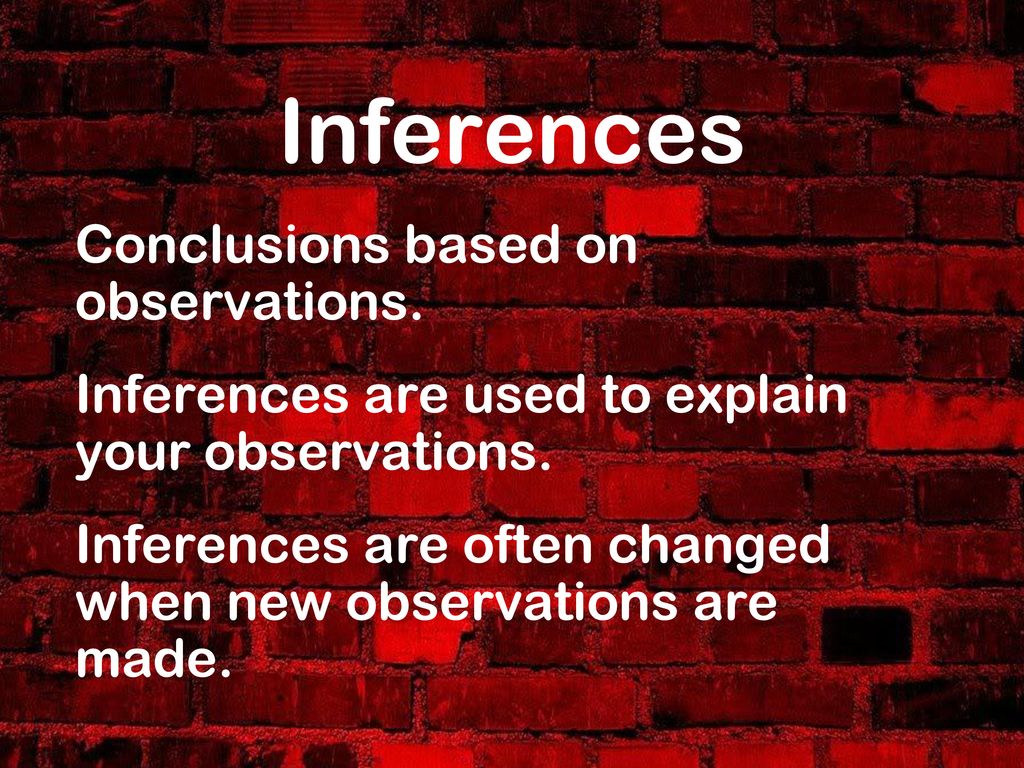 Observation vs Inference - ppt download