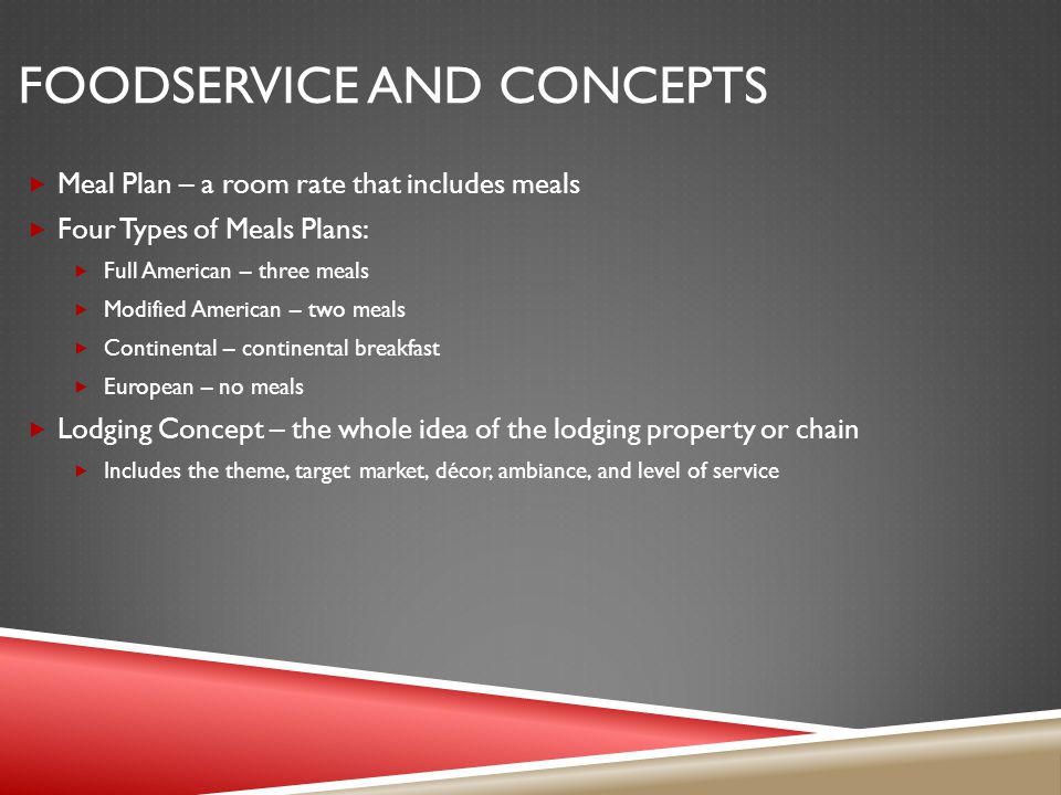 Foodservice and concepts