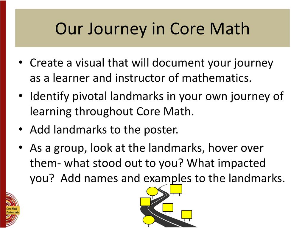 Our Journey in Core Math