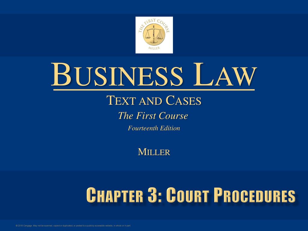 Chapter 3: Court Procedures - Ppt Download