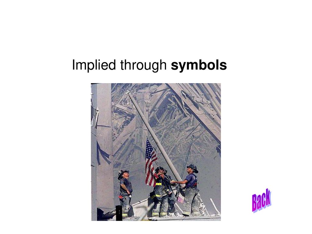 Implied through symbols