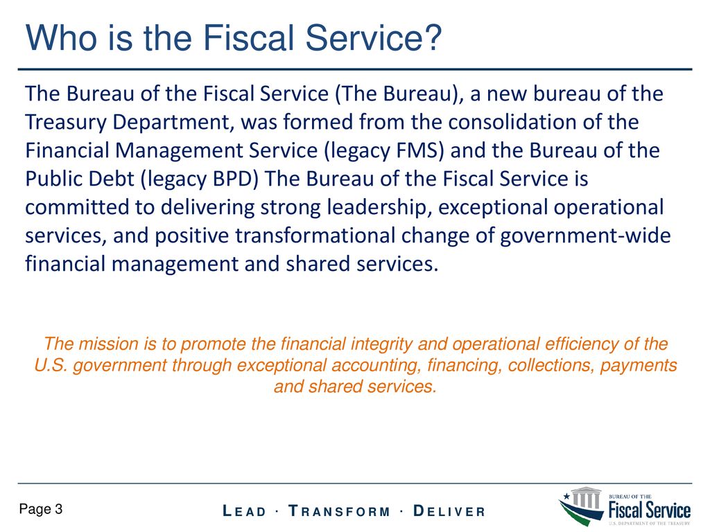 Bureau of the Fiscal Service - ppt download