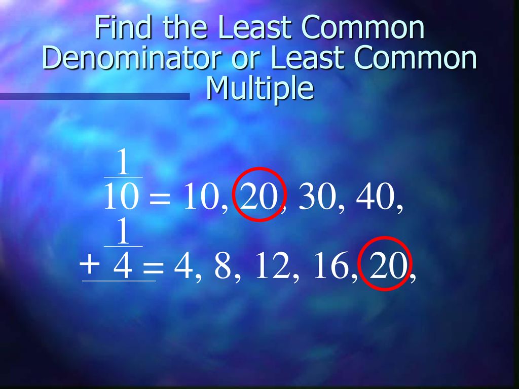 Fraction IX Least Common Multiple Least Common Denominator Ppt Download fraction-ix-least-common-multiple-least-common-denominator-ppt-download