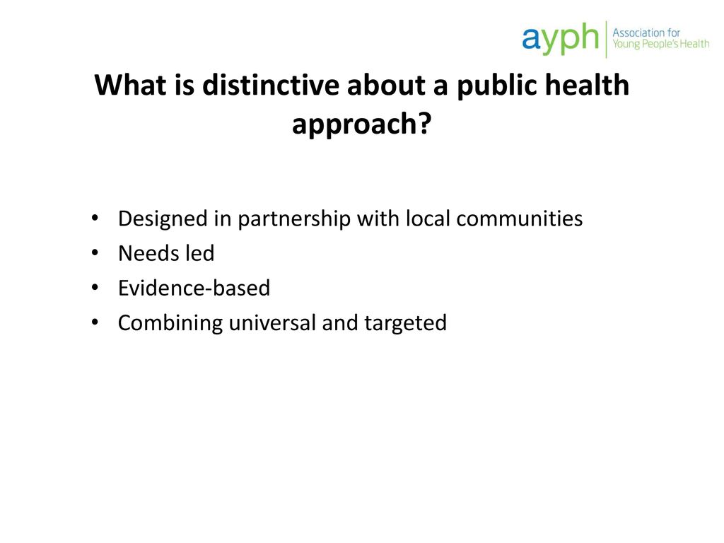 Developing A Public Health Approach To - Ppt Download