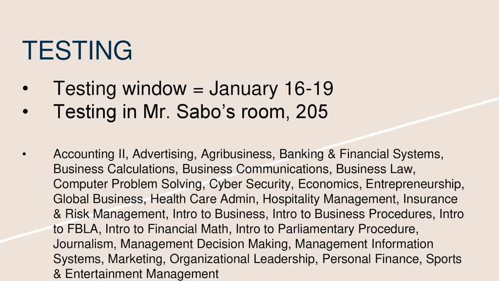 Fbla meeting feb 9 ppt download