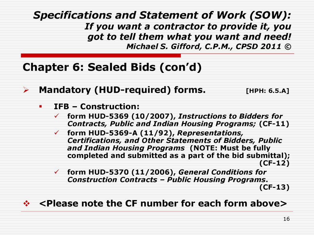 Specifications And Statement Of Work Sow If You Want A Contractor To Provide It You Got To Tell Them What You Want And Need Michael S Gifford Ppt Download