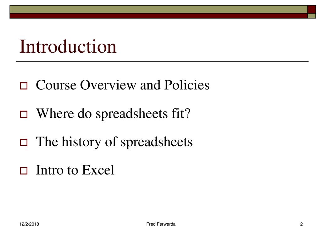 IS 171 Computing with Spreadsheets - ppt download