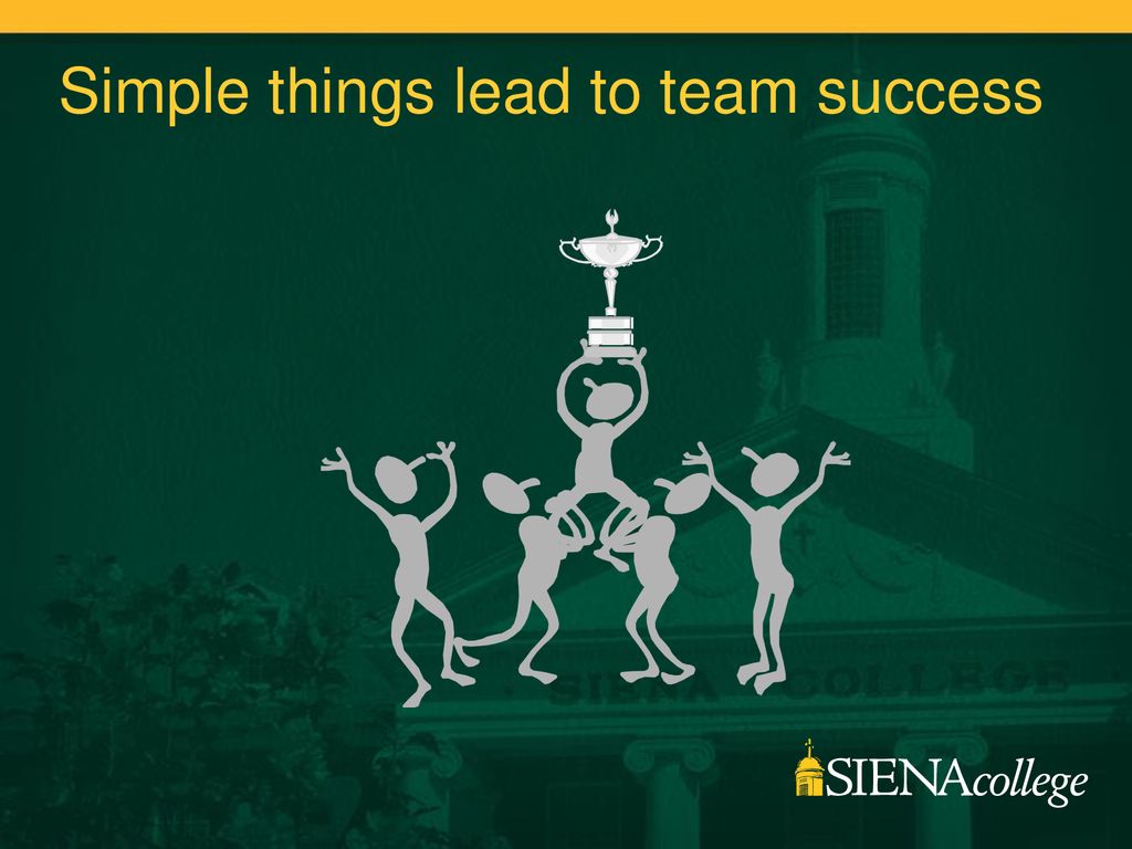 Simple things lead to team success