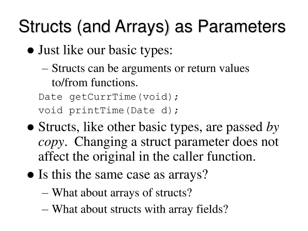Arrays and Arrays as Parameters - ppt download