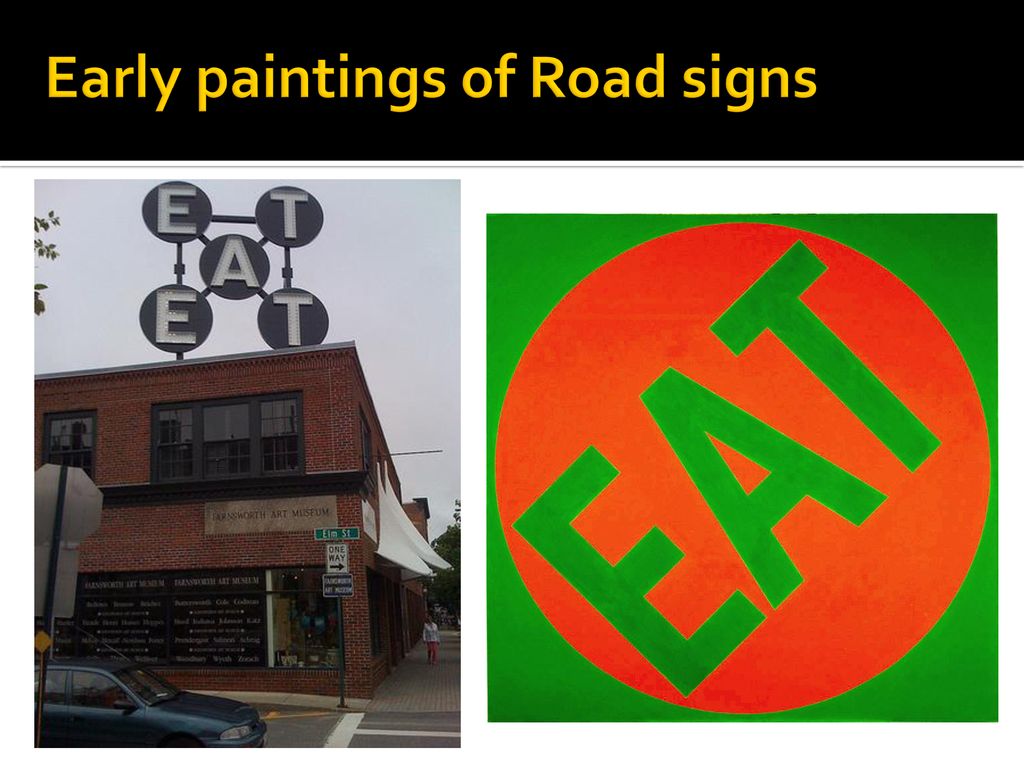 Early paintings of Road signs