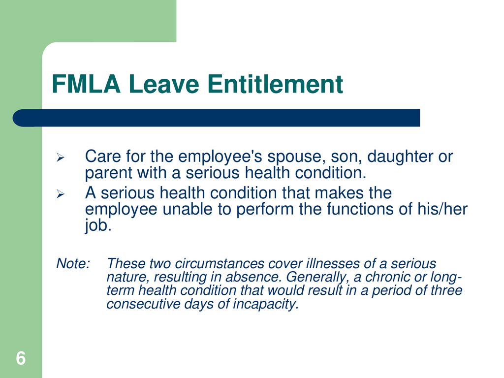 Family & Medical Leave Act - ppt download