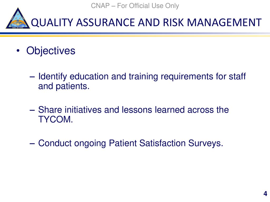 QUALITY ASSURANCE AND RISK MANAGEMENT - ppt download