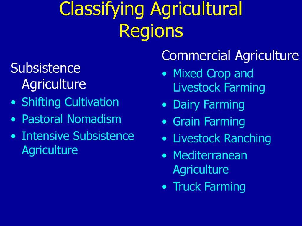Classifying Agricultural Regions