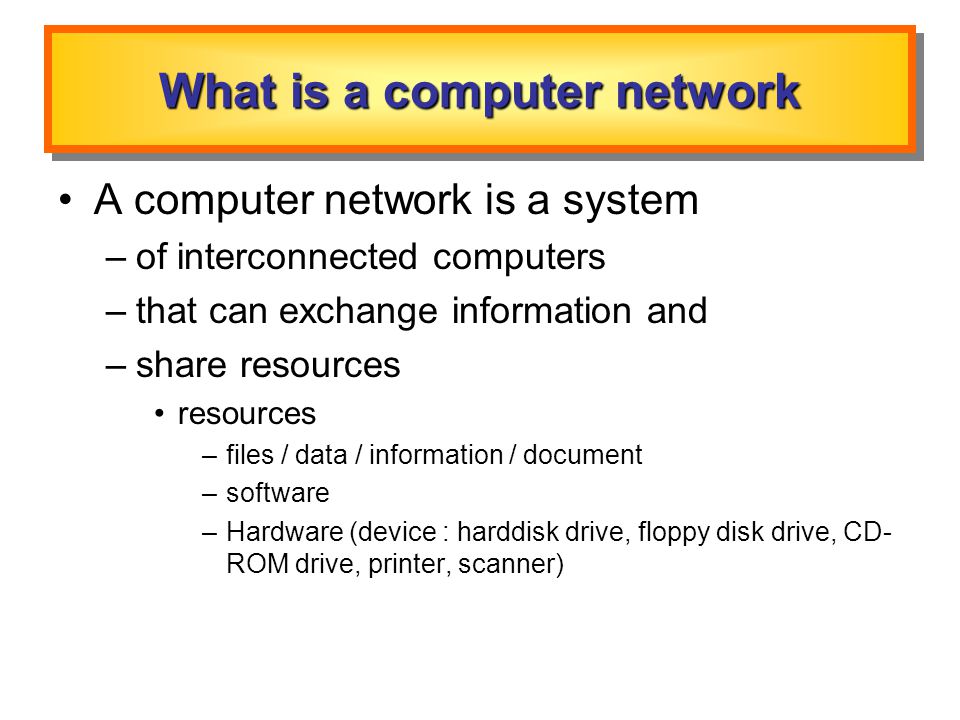 What is a computer network