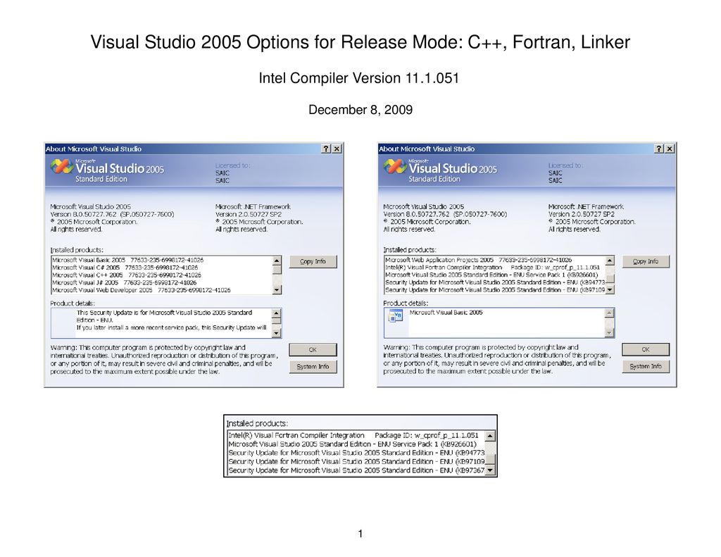 Visual Studio 05 Options For Release Mode C Fortran Linker Ppt Download