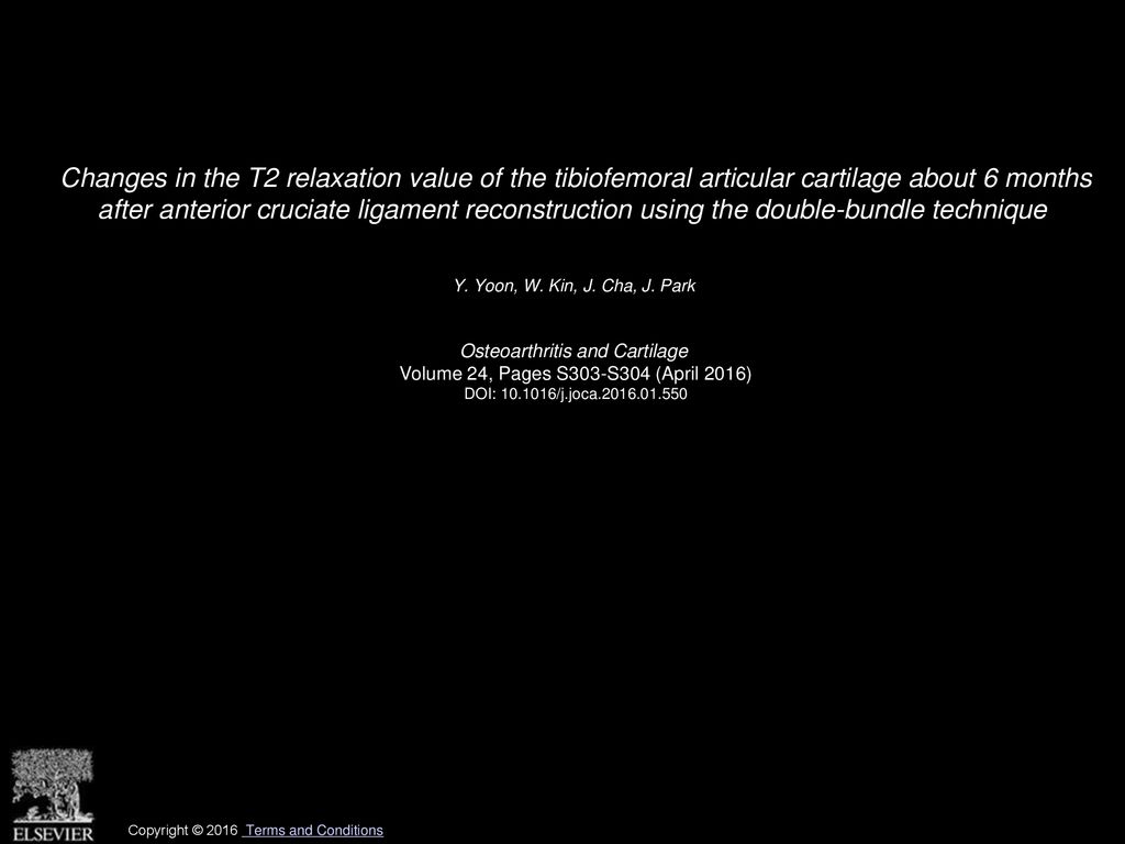 Changes in the T2 relaxation value of the tibiofemoral articular cartilage about 6 months after anterior cruciate ligament reconstruction using the double-bundle technique