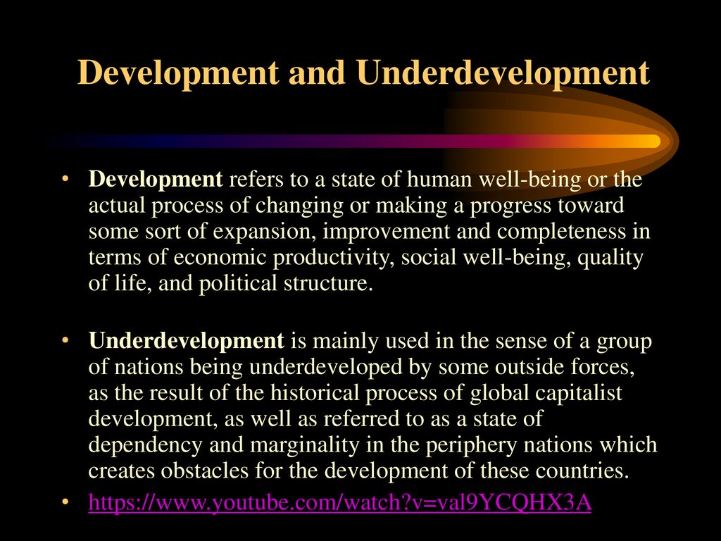 the development of underdevelopment summary