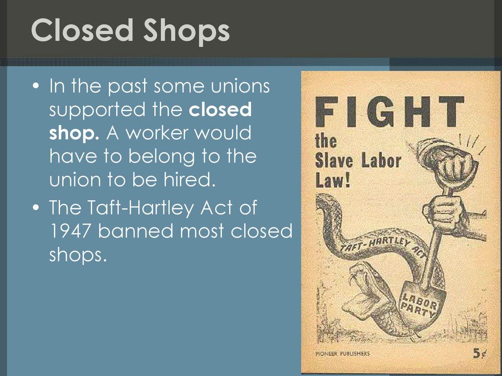 closed shop union
