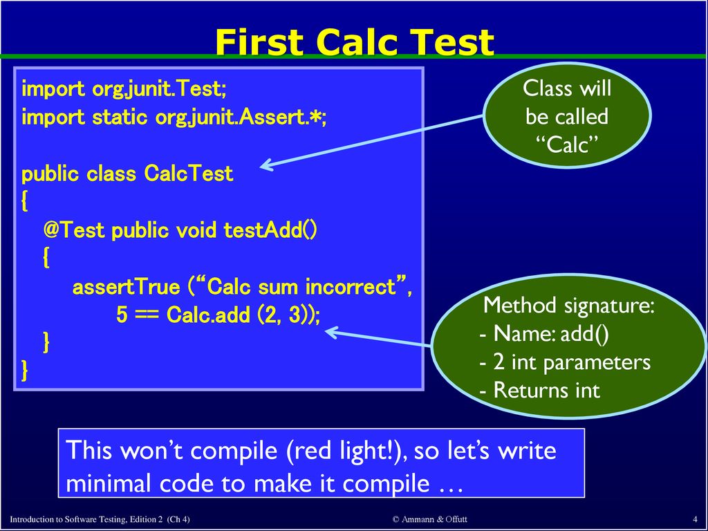 Introduction to software testing 2nd edition chapter 4 tdd example