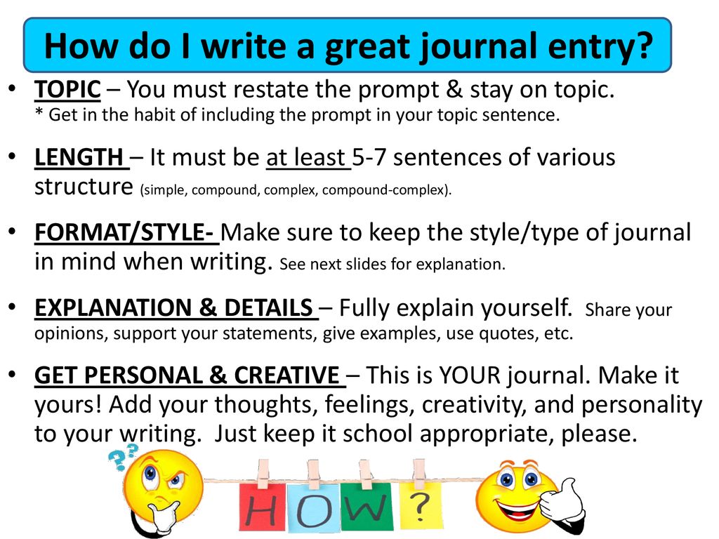 HOW TO WRITE A GREAT JOURNAL ENTRY - ppt download HOW TO WRITE A GREAT JOURNAL ENTRY - ppt download