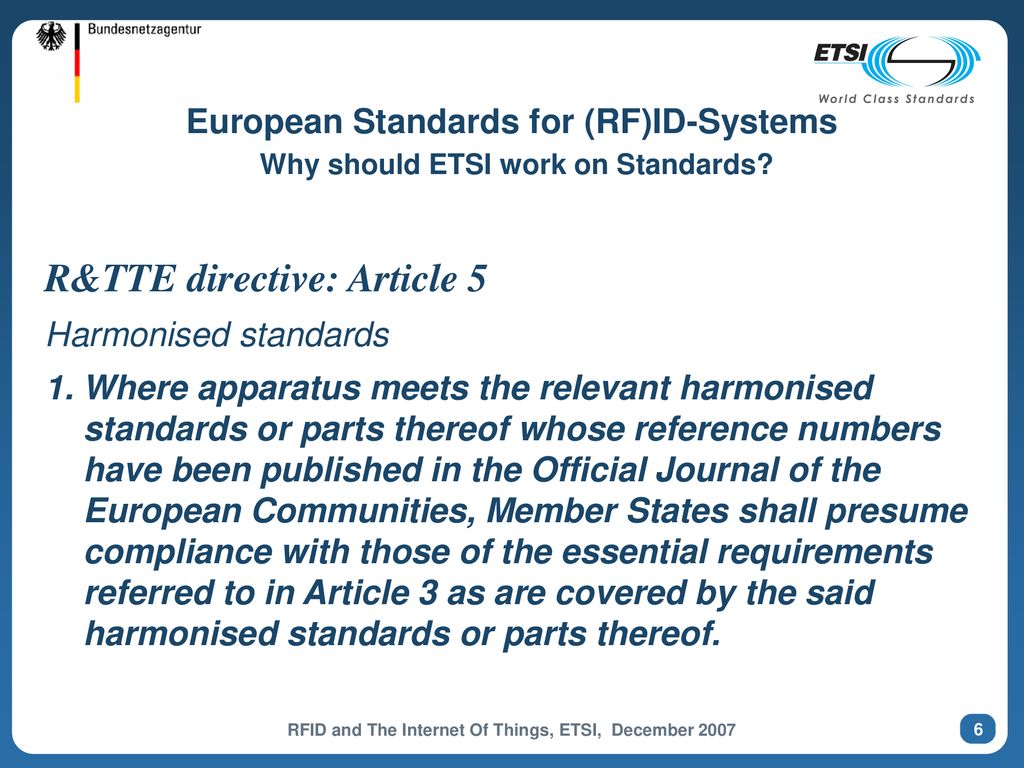 European standards for rf id systems ppt download