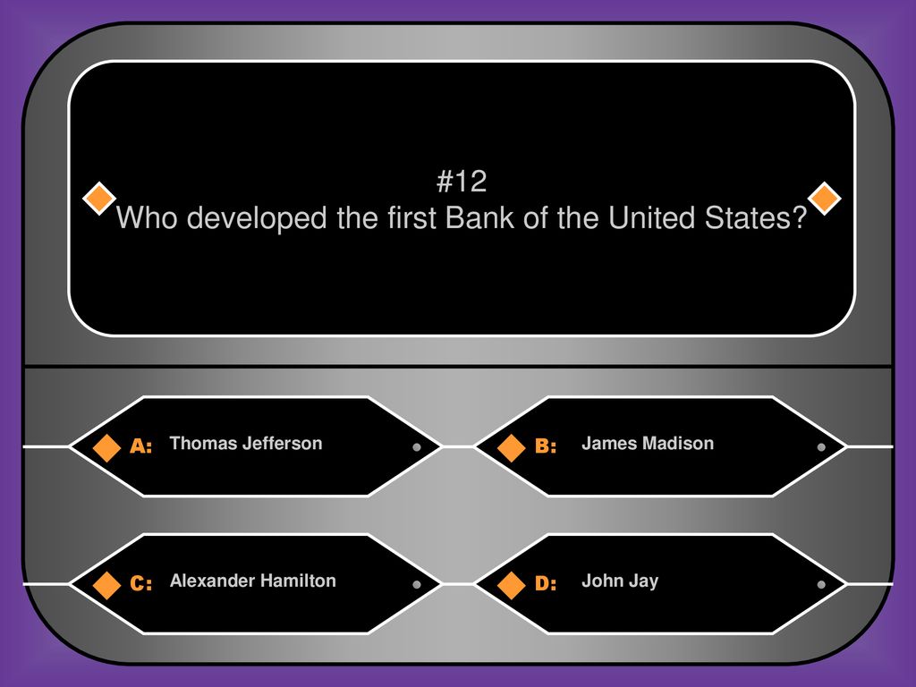 Who developed the first Bank of the United States