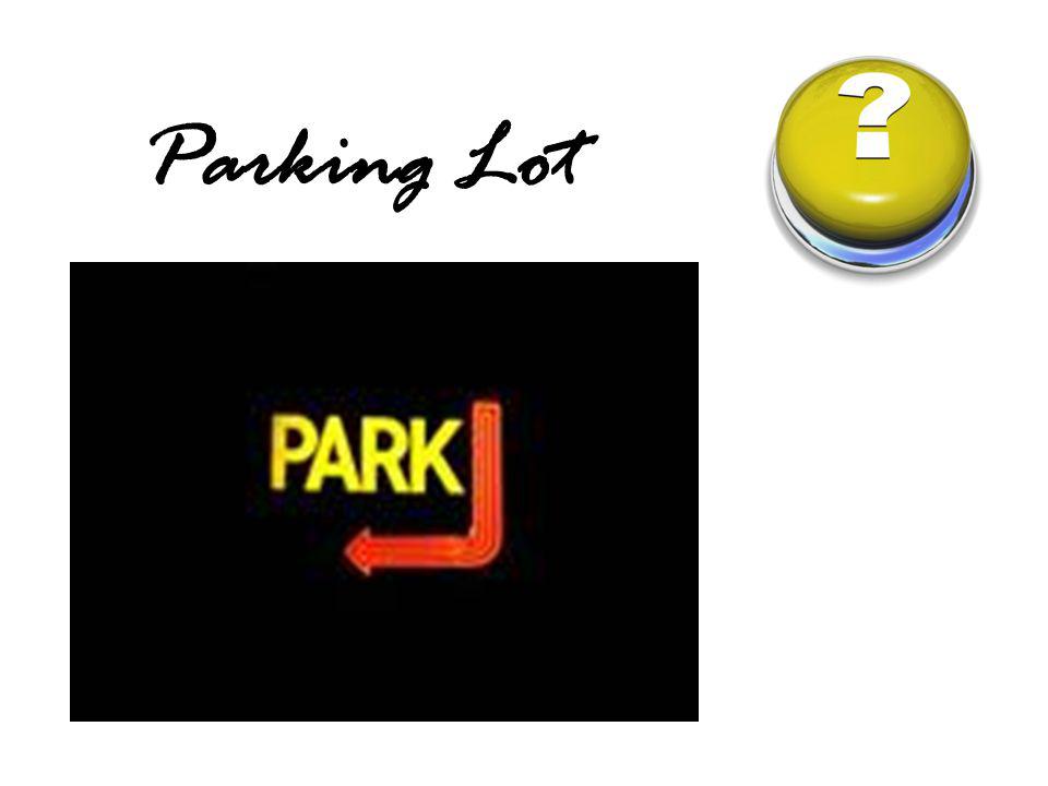 Parking Lot Remind participants that we have a parking lot for their questions
