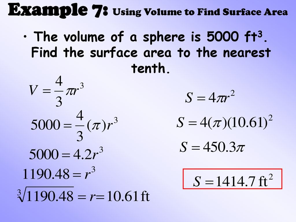Objective: To find the surface area and volume of a sphere. - ppt