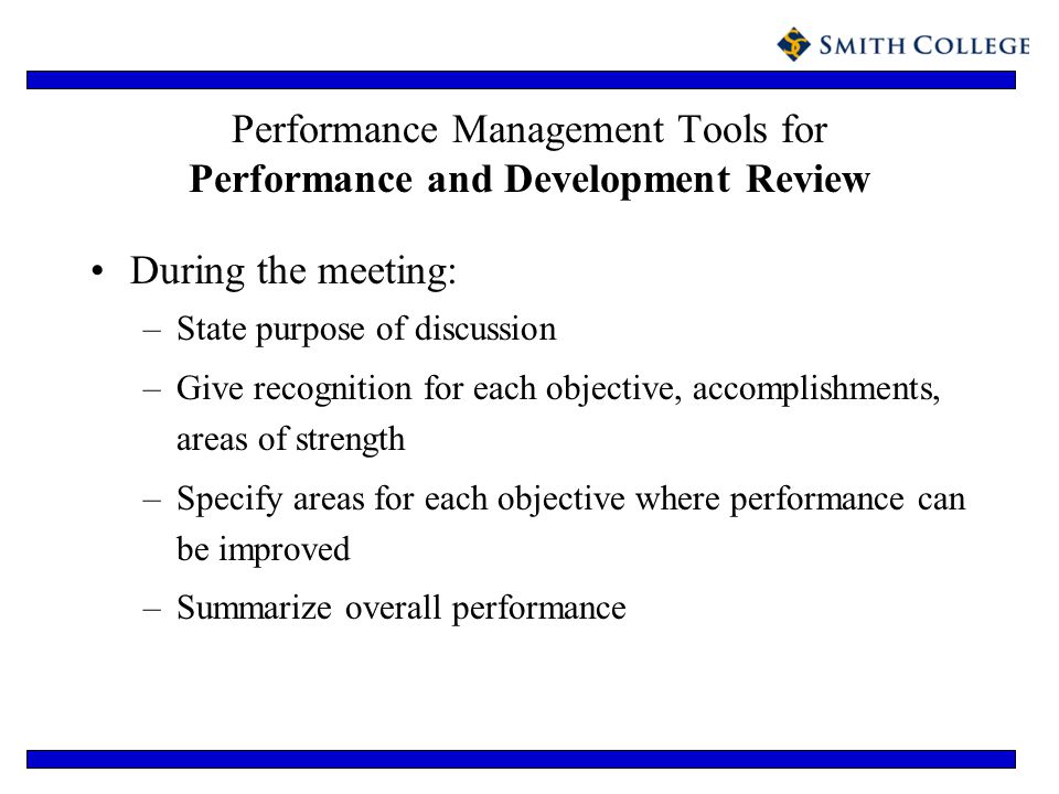 Performance Management Tools for Performance and Development Review
