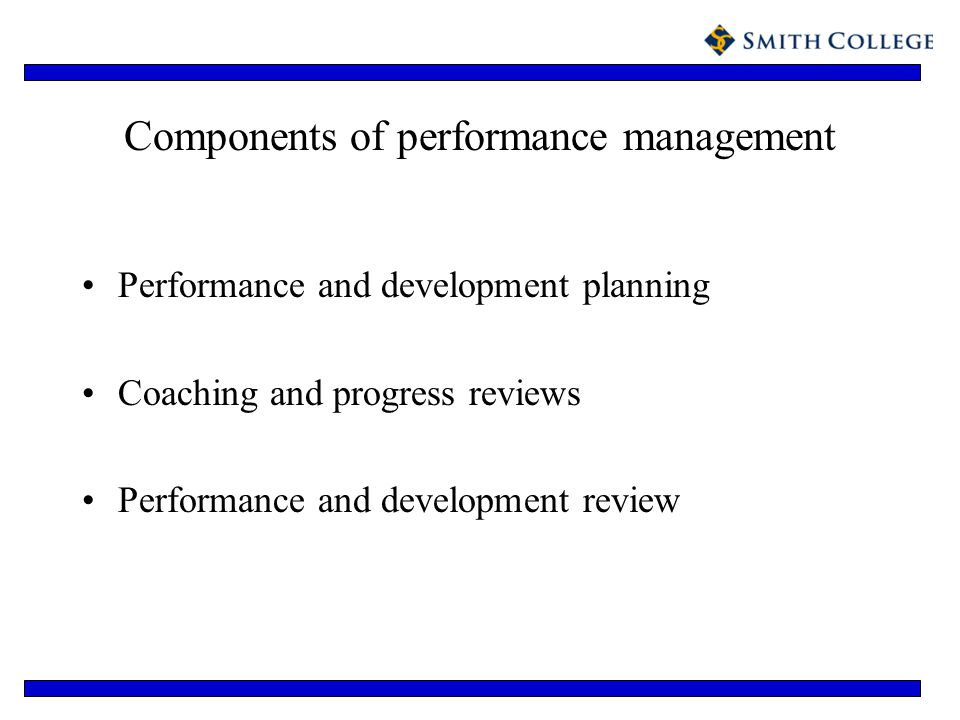 Components of performance management