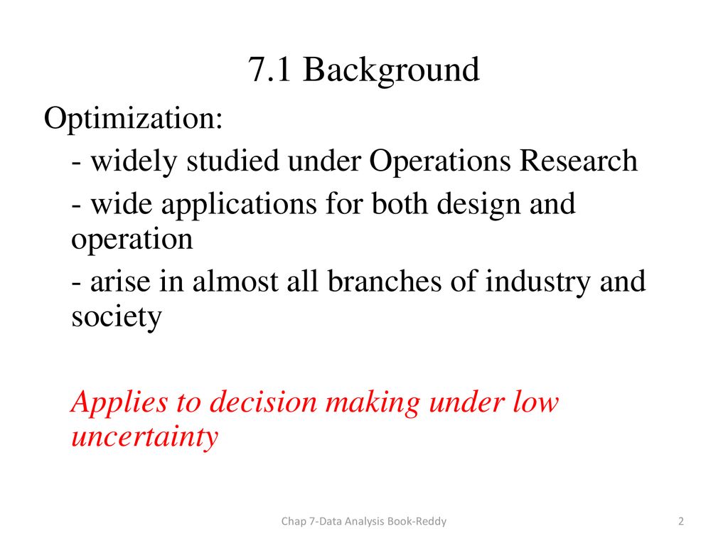 Chapter 7 Optimization Methods Ppt Download - 