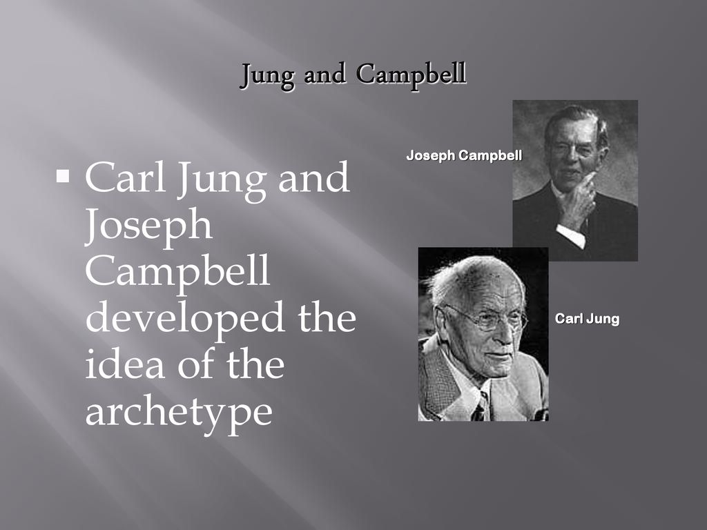 Carl Jung and Joseph Campbell developed the idea of the archetype