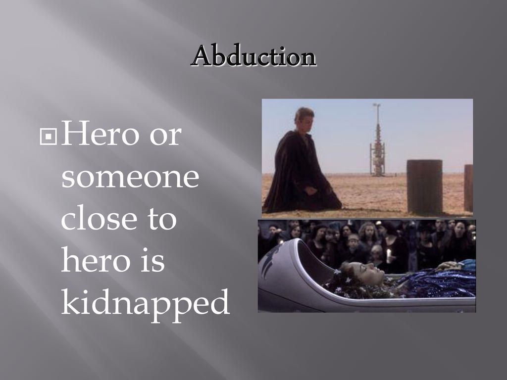 Abduction Hero or someone close to hero is kidnapped