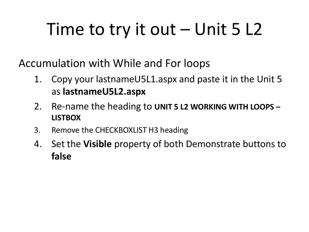 Mis 3200 unit 5 2 listitem controls and accumulation ppt download