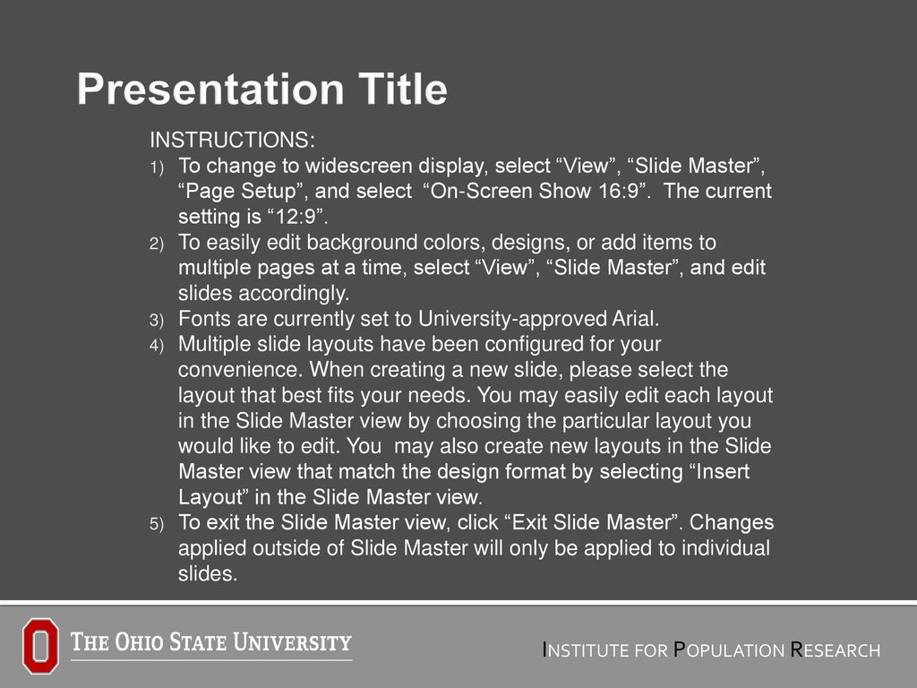 your presentation has a slide on which the text appears