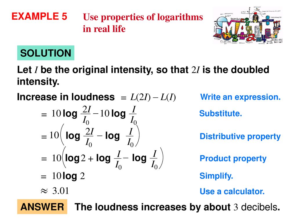Apply Properties of logarithms Lesson ppt download