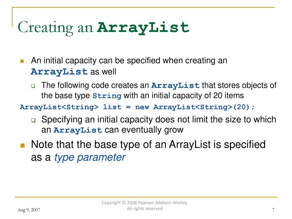 CMSC 202 ArrayList Aug 9, ppt download