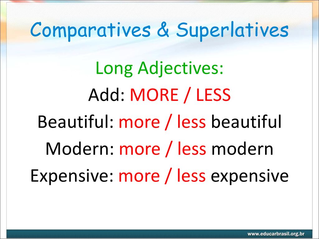 Comparatives & Superlatives - ppt download