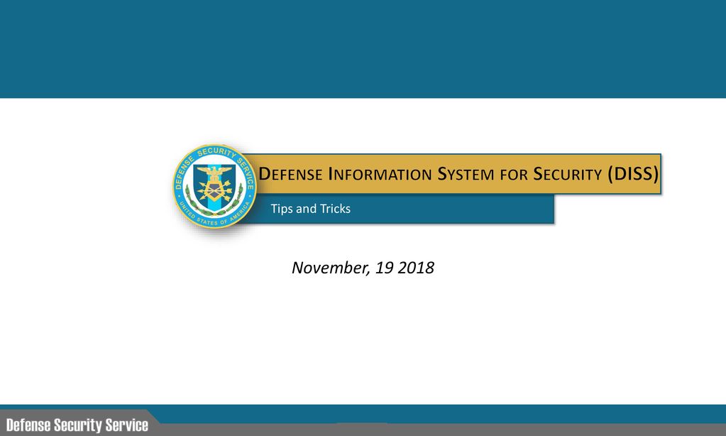 Defense Information System For Security Diss Ppt Download