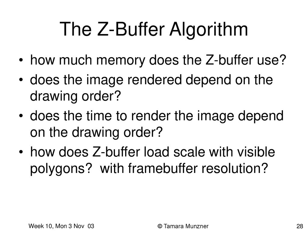The Z-Buffer Algorithm