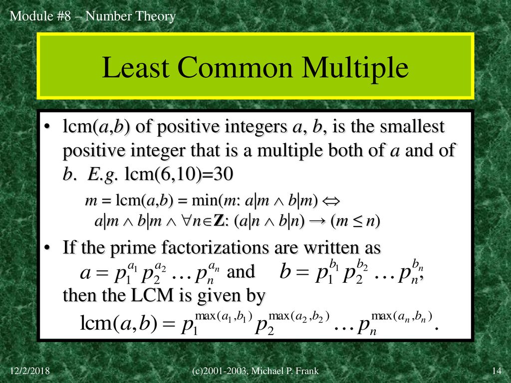 Module 8 Basic Number Theory Ppt Download
