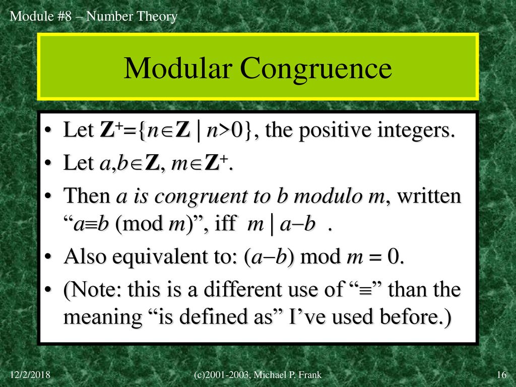 Module 8 Basic Number Theory Ppt Download